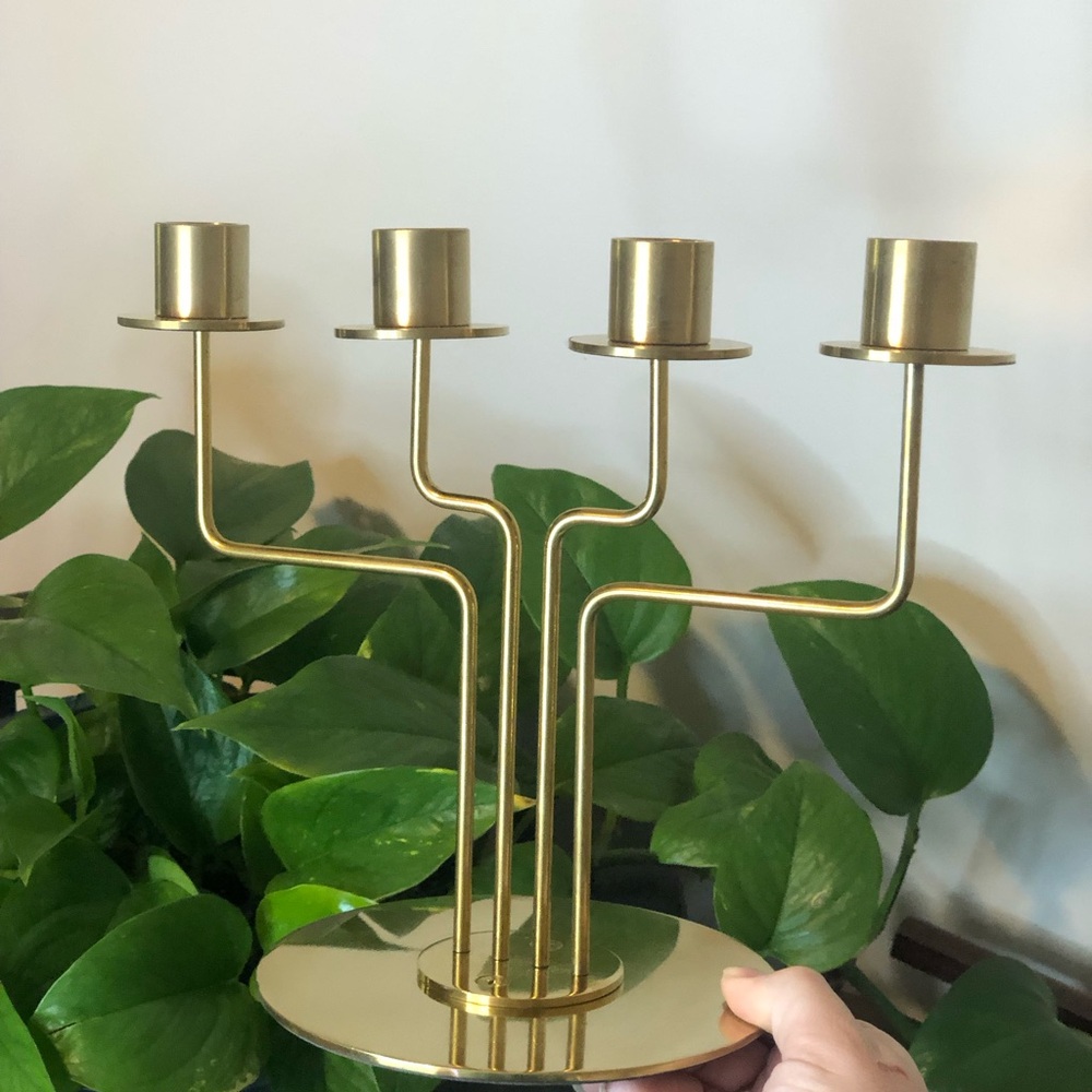 IKEA Gold Metal Candelabra